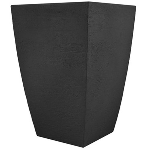 Gardencontrol 19 in. Modern Tall Planter - Black GA2527719